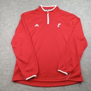 Cincinnati‎ Bearcats Pullover Mens Large NCAA Basketball Quarter Zip Sweatshirt